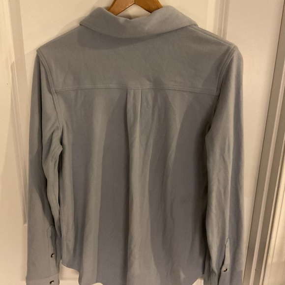 Workshop Republic Clothing - Button Down Long Sleeve Shirt - Blue - Ladies Med - Picture 4 of 13